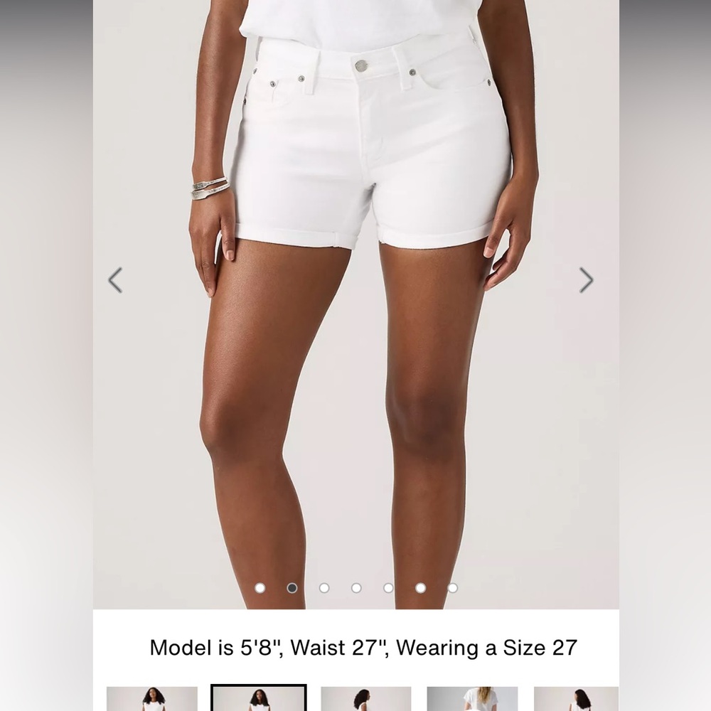 Levi's Women's Ivory Jean Shorts NWT